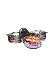 Dessini National Stainless Steel Cookware Set 3 Pieces Size 1 L + 1.5 L + 2.5 L