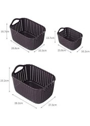 Aiwanto 3Pcs Kitchen Storage Box Storage Basket Containers Bathroom Storage Box Basket Fruits Vegetable Storage Basket