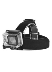 Generic - Adjustable Anti-Slip Action Camera Head Strap Black/Clear