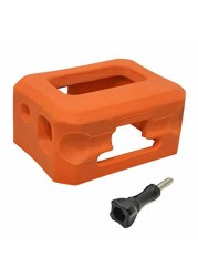 Floaty for GoPro Hero 7, Hero 6, Hero 5 Cameras, Orange Floating Case for GoPro Floater Accessories with Screw Use for Water Sports Swimming Diving