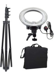 Coopic Rl-12 Dimmable 5500K Ring Digital Photographic Studio Light With Light Stand (12 Inches Or 30.5 Centimeters Outer, 35W Cathode Tube) Black Body