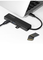 Promate - LinkHub-C USB Hub Black