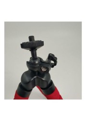 Generic - Flexible Mobile Phone Tripod 195x85x55millimeter Red/Black