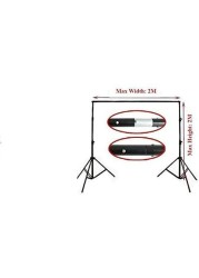 Coopic 2X2m Background Stand With 3X3m 3 Non Woven Backdrops Green White Black Lighting Photography Kit