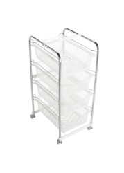 Kiwa Metal  4-Tier Demountable Kitchen Trolley (44 x 33.5 x 82.5 cm)