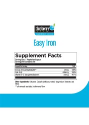 Blueberry Naturals Easy Iron 25 مجم كبسولات نباتية 90 كبسولة B0265