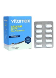 Vitamax Calcium 600 mg + Vitamin D3 400IU Tablets 60&#039;s