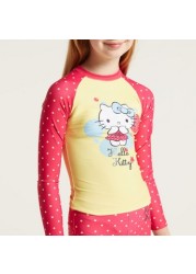 Hello Kitty Print 2-Piece Rash Guard Set