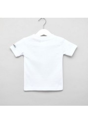 Just Add A Kid Biker Print T-shirt with Short Sleeves