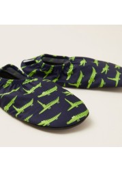 Alligator Printed Slip-On Footies