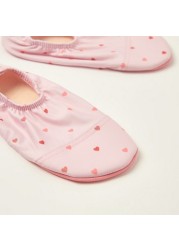 Slipstop Heart Print Slip-On Shoes