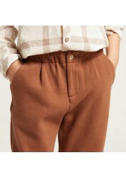 Solid Pants with Pockets and Elasticised Waistband