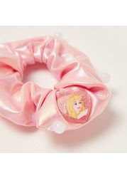 Disney Aurora Princess Heart Accent Glittered Scrunchie