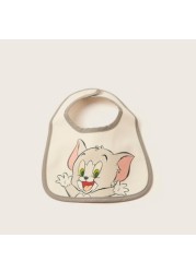 Disney Tom and Jerry Print Bib with Snap Button Closure - Set of 6