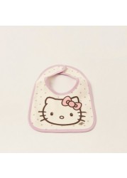 Disney Hello Kitty Print Bib with Snap Button Closure - Set of 6