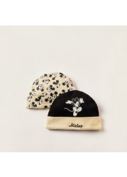 Mickey Mouse Print Beanie - Set of 2