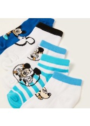 Disney Mickey Mouse Print Ankle Length Socks - Set of 5