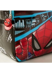 Spider-Man Print Zipper Backpack with Adjustable Shoulder Straps