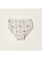 Minnie Mouse Print Briefs with Bow Applique - Set of 3