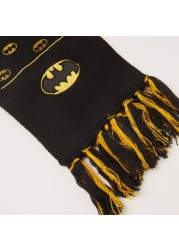 Batman Textured Scarf with Tassel Detail