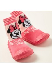 Disney Minnie Mouse Print Sneaker Booties