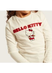 Sanrio Hello Kitty Print T-shirt with Long Sleeves