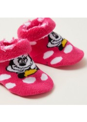 Disney Winnie-the-Pooh Print Booties with Folded Cuffs