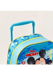 Disney Mickey Mouse Print 3-Piece Trolley Backpack Set - 12 Inches