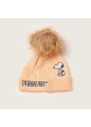 Snoopy Print Cap and Scarf Set