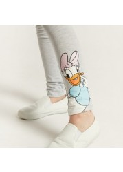 Disney Daisy Duck Print Leggings with Elasticated Waistband