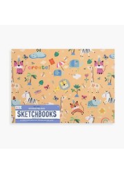 Ooly Doodle Pad Safari Print Sketchbooks - Set of 2