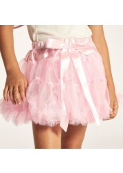 Charmz Bow Accented Tutu Skirt with Elasticated Waistband