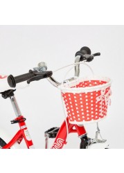 Chipmunk Printed Bicycle with Basket - 12 inches