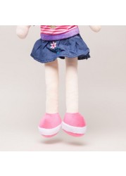 Juniors Doll with Pink Top and Denim Skirt - 60 cms