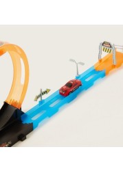 Juniors Super Racer Track Playset with 1 Pull Back Car