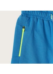 XYZ Solid Shorts with Drawstring Closure and Pockets