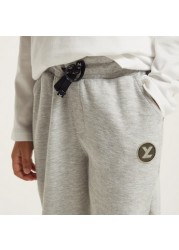 XYZ Solid Jog Pants with Pockets and Drawstring Closure