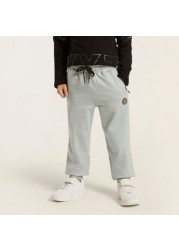 XYZ Textured Pants with Drawstring Closure and Zipper Pockets