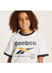 Reebok Graphic Print T-shirt with Short Sleeves