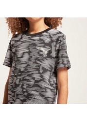 PUMA All-Over Printed T-shirt with Short Sleeves