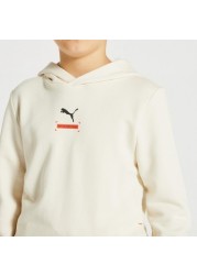 PUMA Logo Detail Sweatshirt with Hood and Long Sleeves