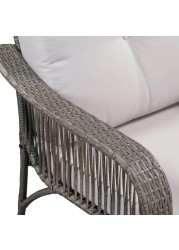 Elizabeth 2-Seater Steel Wicker Sofa W/Cushions Generic (140 x 78 x 79 cm)