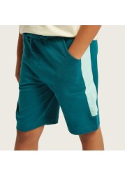 Juniors Panelled Shorts with Pockets and Drawstring Closure