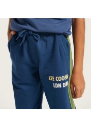 Lee Cooper Printed Knit Pants with Pockets and Drawstring Closure