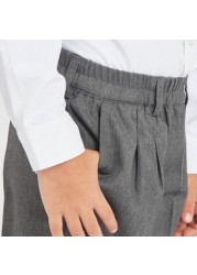 Juniors Textured Trousers with Pocket Detail and Elasticised Waistband