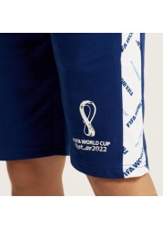 FIFA Printed Shorts with Drawstring Closure and Pockets