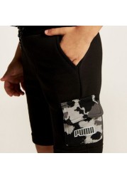 PUMA Printed Cargo Shorts with Drawstring Closure