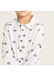 Lee Cooper All Over Print Shirt with Long Sleeves