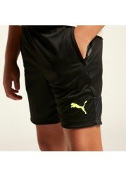 PUMA Logo Print Shorts with Pocket Detail and Drawstring Closure