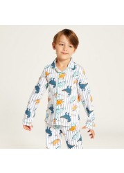 Juniors All Over Dinosaur Print Shirt and Pyjama Set